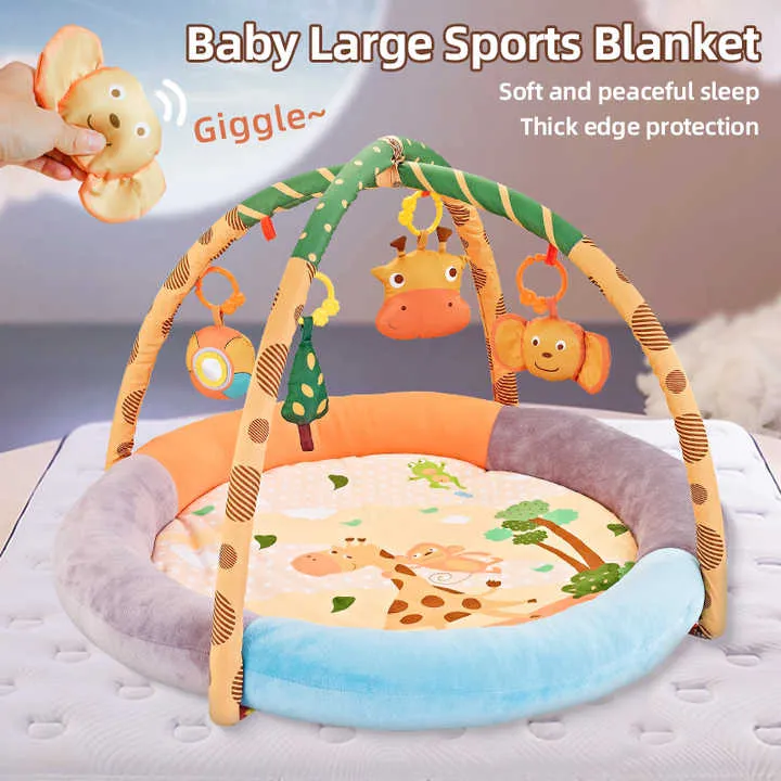حصيرة لعب قطنية للأطفال الرضع قطيفة ناعمة . Soft Plush Baby Cotton Play Mat