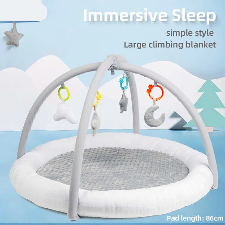 حصيرة لعب قطنية للأطفال الرضع قطيفة ناعمة . Soft Plush Baby Cotton Play Mat
