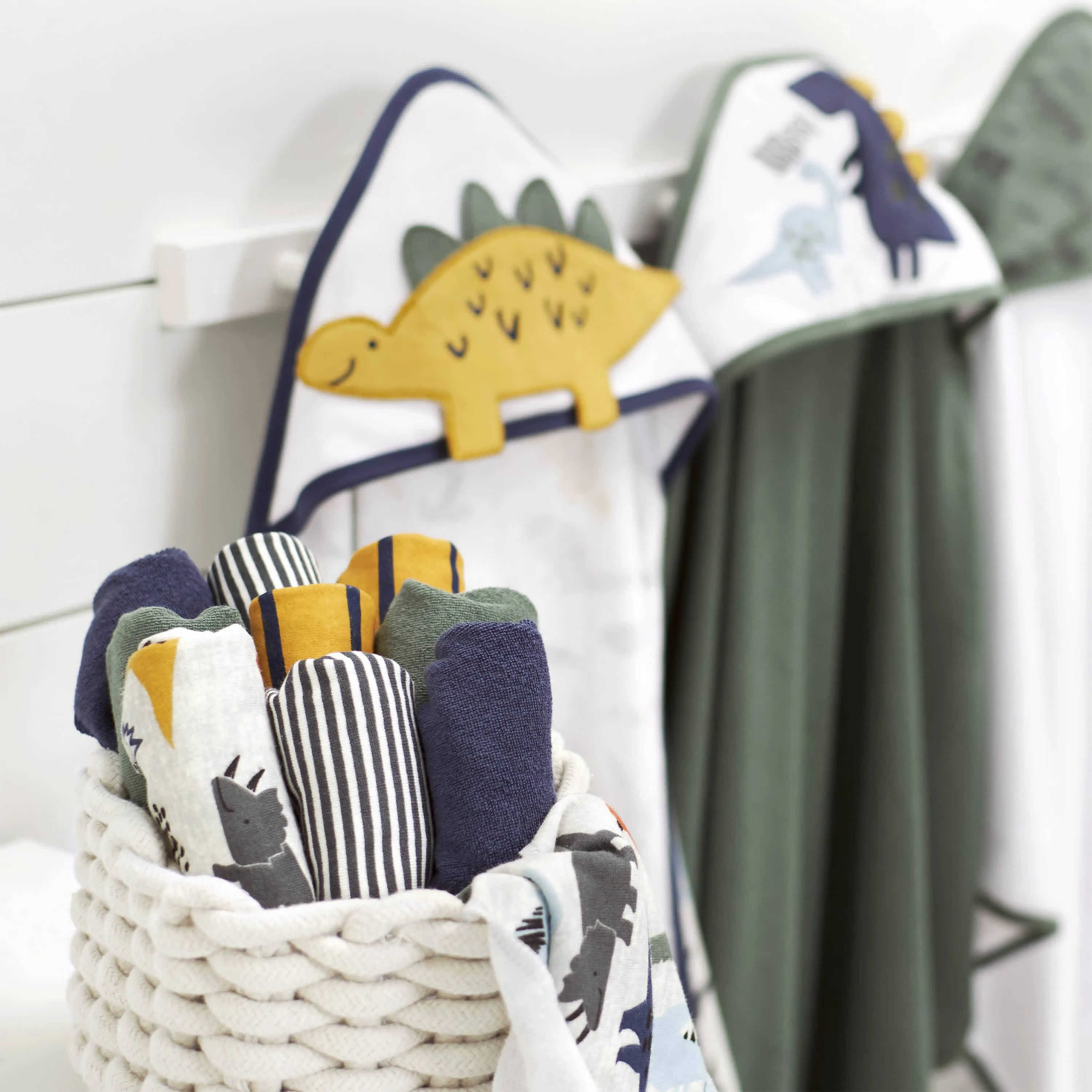 10-Pack Boys Dino Washcloths