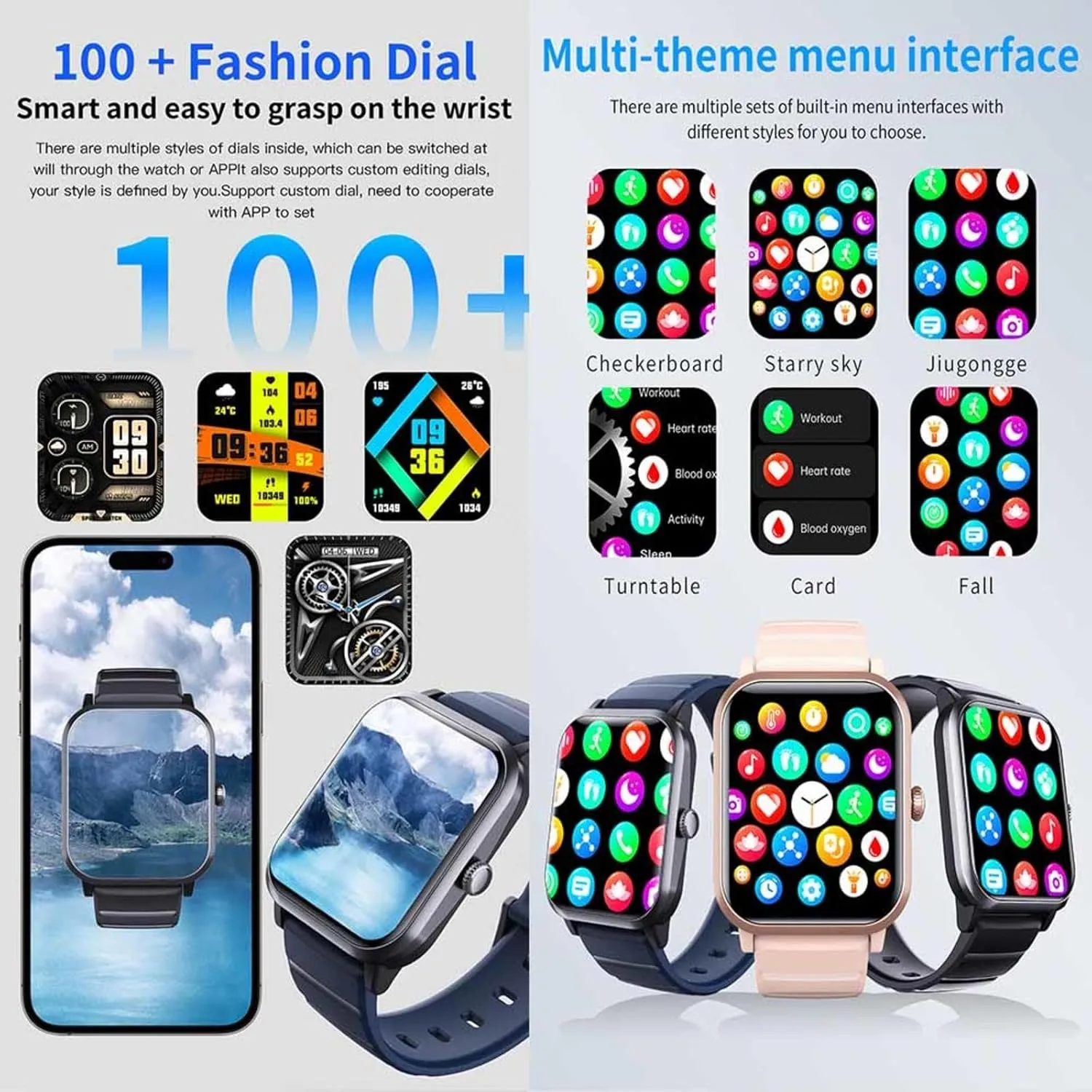 2025 Watches for Men - Heart Rate 1.9" Fitness Trackers for Women Blood Pressure Monitor Fashion Companion F330706,Pink