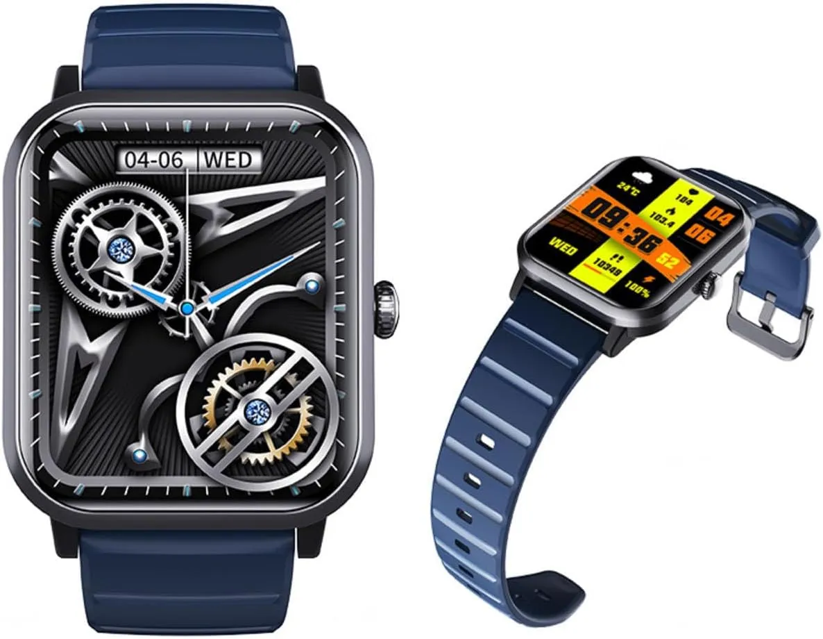 2025 Watches for Men - Heart Rate 1.9" Health and Fitness Tracker Heart Rate F330703,Blue