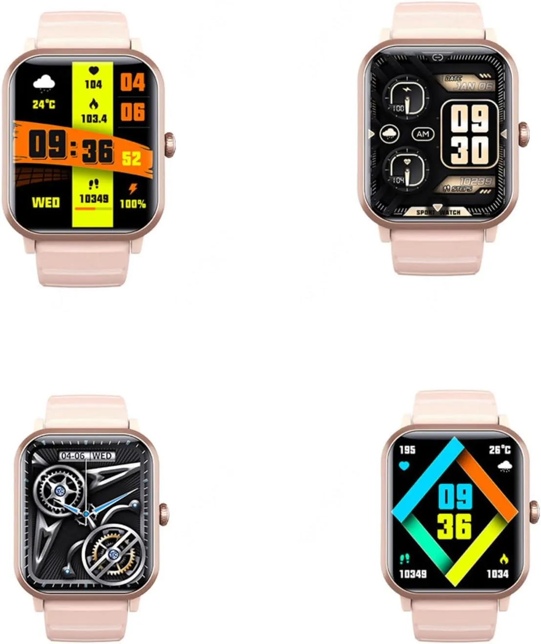 2025 Watches for Men - Heart Rate 1.9" Smart Watch with Fitness Tracking Vital Fashion Companion F330606,Pink