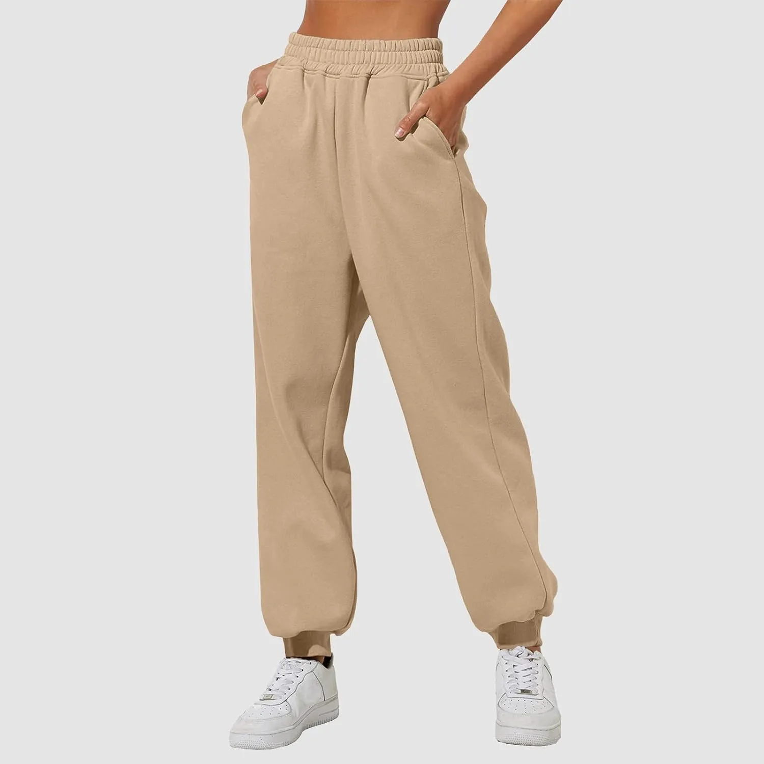Aniywn Women's Casual Cinch High Waist Sport Running Jogging Harem Pants Sweatpants Jogger Pants Baggy Trousers