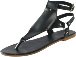 Ankle Strap Sandals for Women Open Toe Shoes Flat Beach Sandals Rhinestone Casual Wear Cute Gladiator Flat Sandals Summer Retro Gladiator Sandals