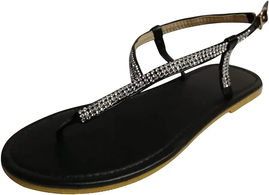 AOKASII Womens Flat Sandals,Women's 2021 Comfy Platform Casual Summer Sandal Shoes Beach Wide Width Slipper Flip Flops