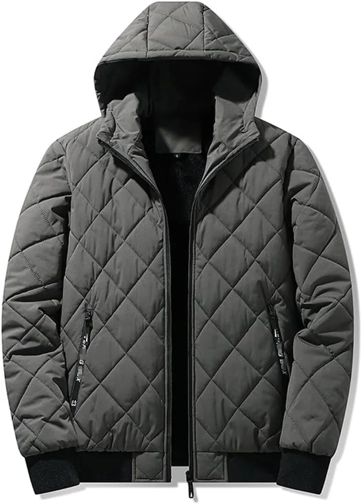 Autumn Winter Cotton Padded Jacket Coat Men Casual Plus Size Parkas With Hood