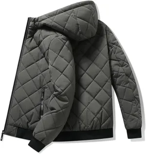 Autumn Winter Cotton Padded Jacket Coat Men Casual Plus Size Parkas With Hood