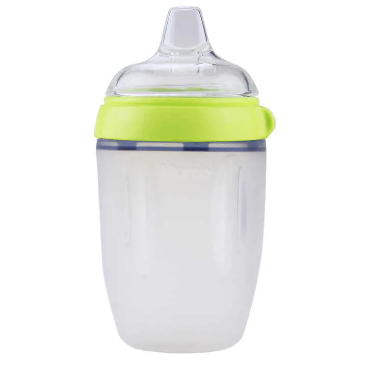 Baby Feeding Supplies Silicone Sipper Bottle for Baby. مستلزمات تغذية الطفل - زجاجة رضاعة سيليكون للأطفال