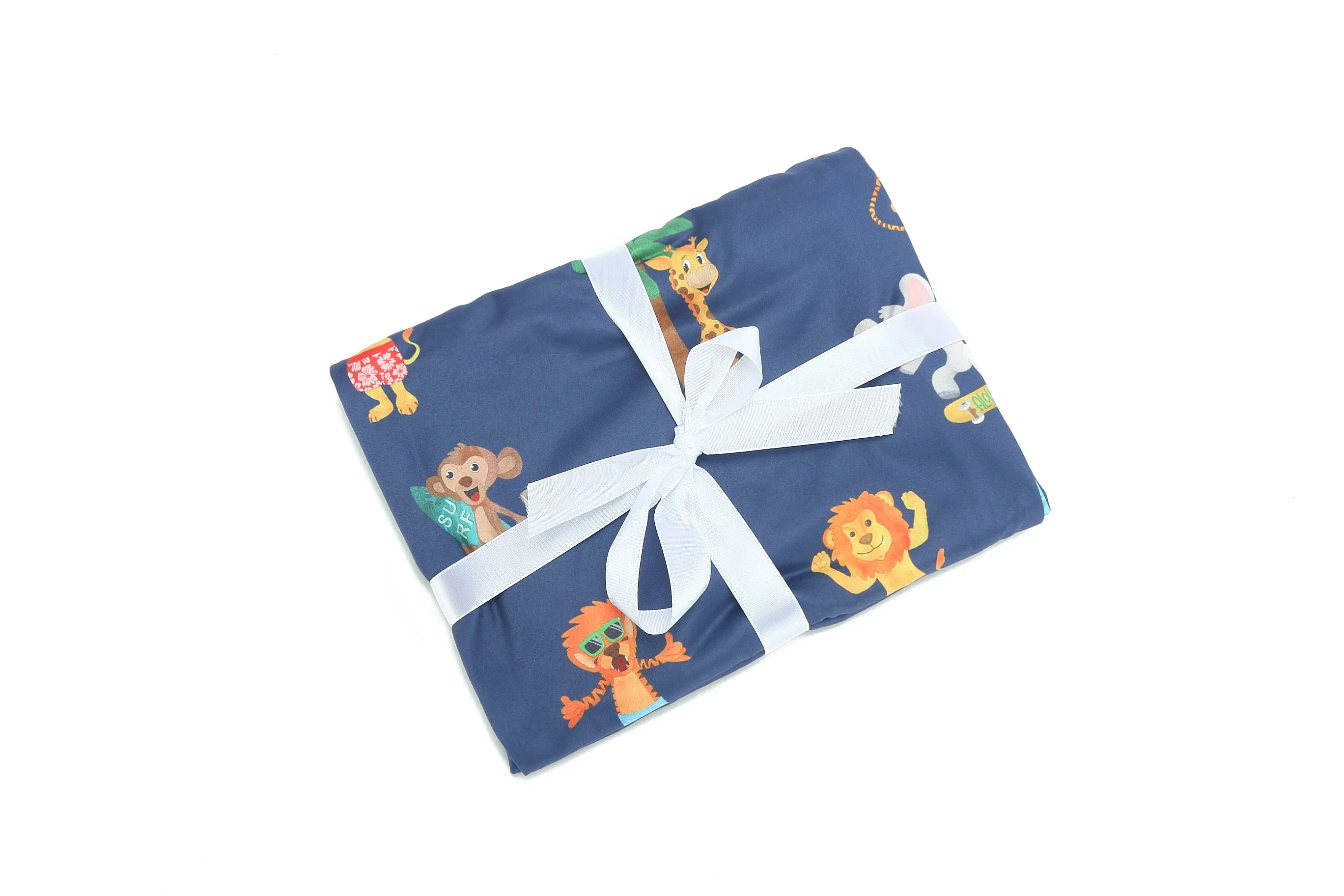 Baby Nursing Carseat Cover Zoo Animals Navy