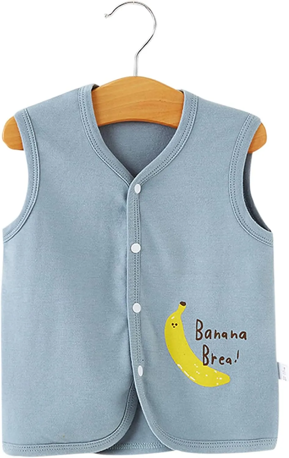 Baby Toddler Cotton Reversible Vest Warm Cartoon Bear Sleeveless Button Jacket Fall Winter Children Waistcoat Vest