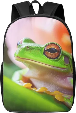 Backpack Travel Laptop Backpack for Men Women Tree Frog Computer Backpacks 17 inch Casual Daypack