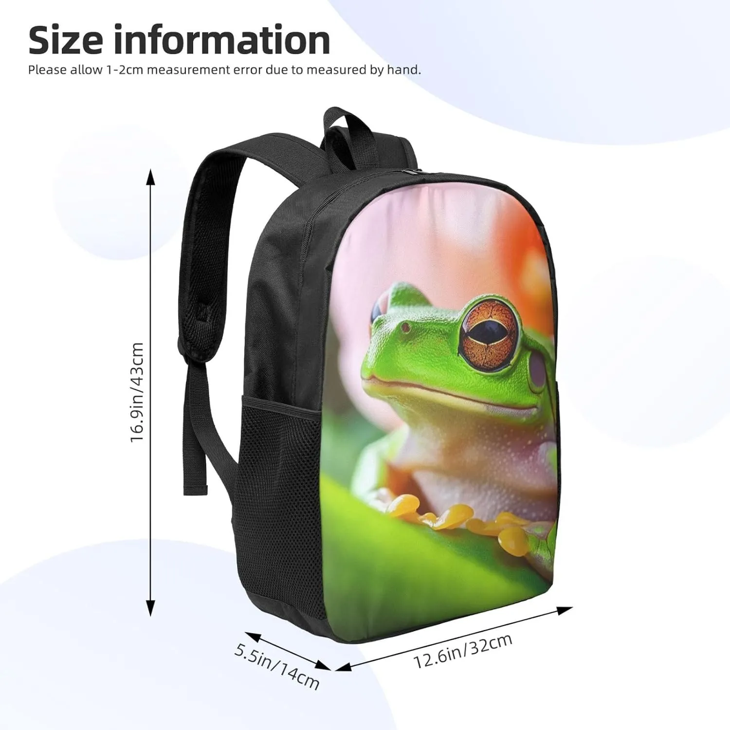 Backpack Travel Laptop Backpack for Men Women Tree Frog Computer Backpacks 17 inch Casual Daypack