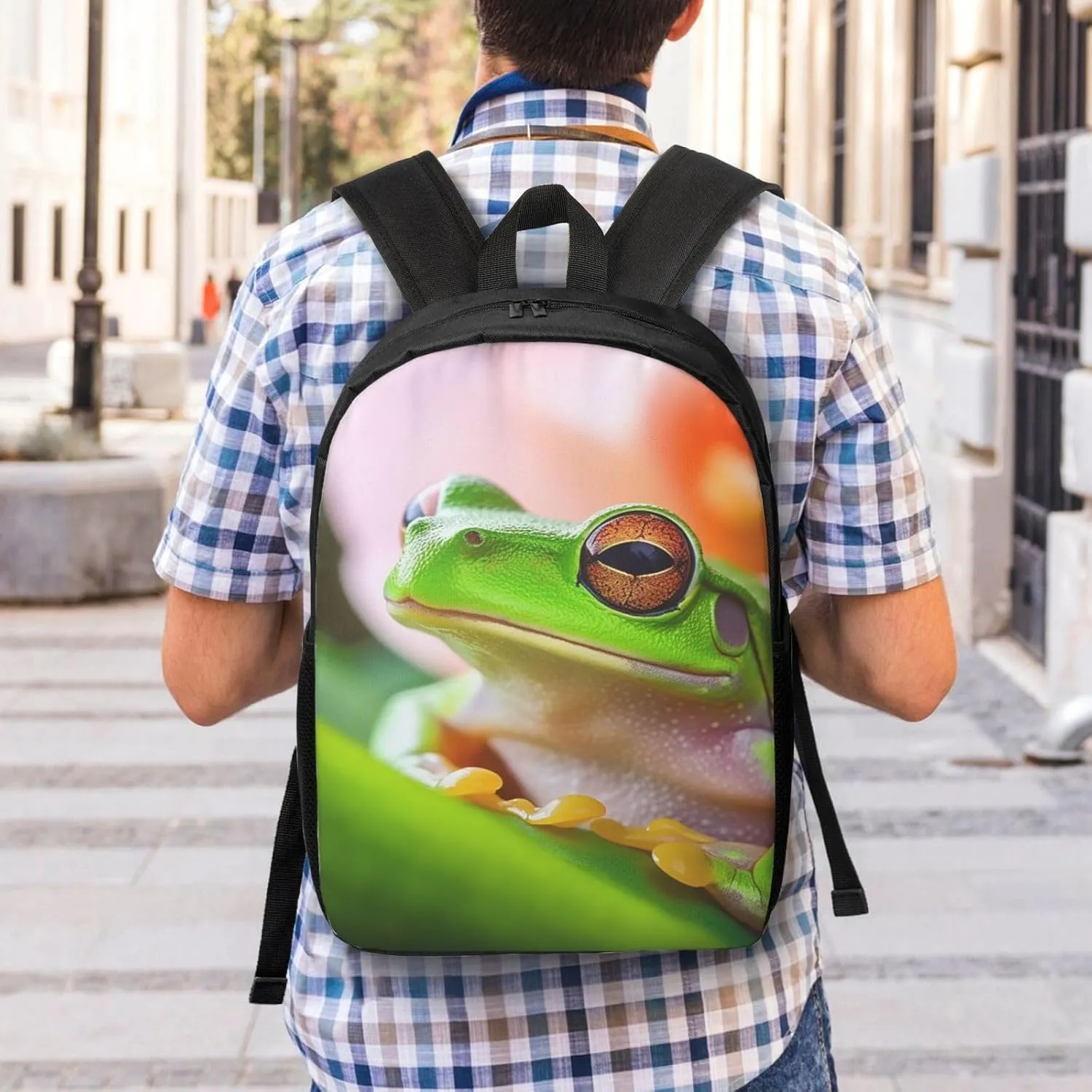 Backpack Travel Laptop Backpack for Men Women Tree Frog Computer Backpacks 17 inch Casual Daypack