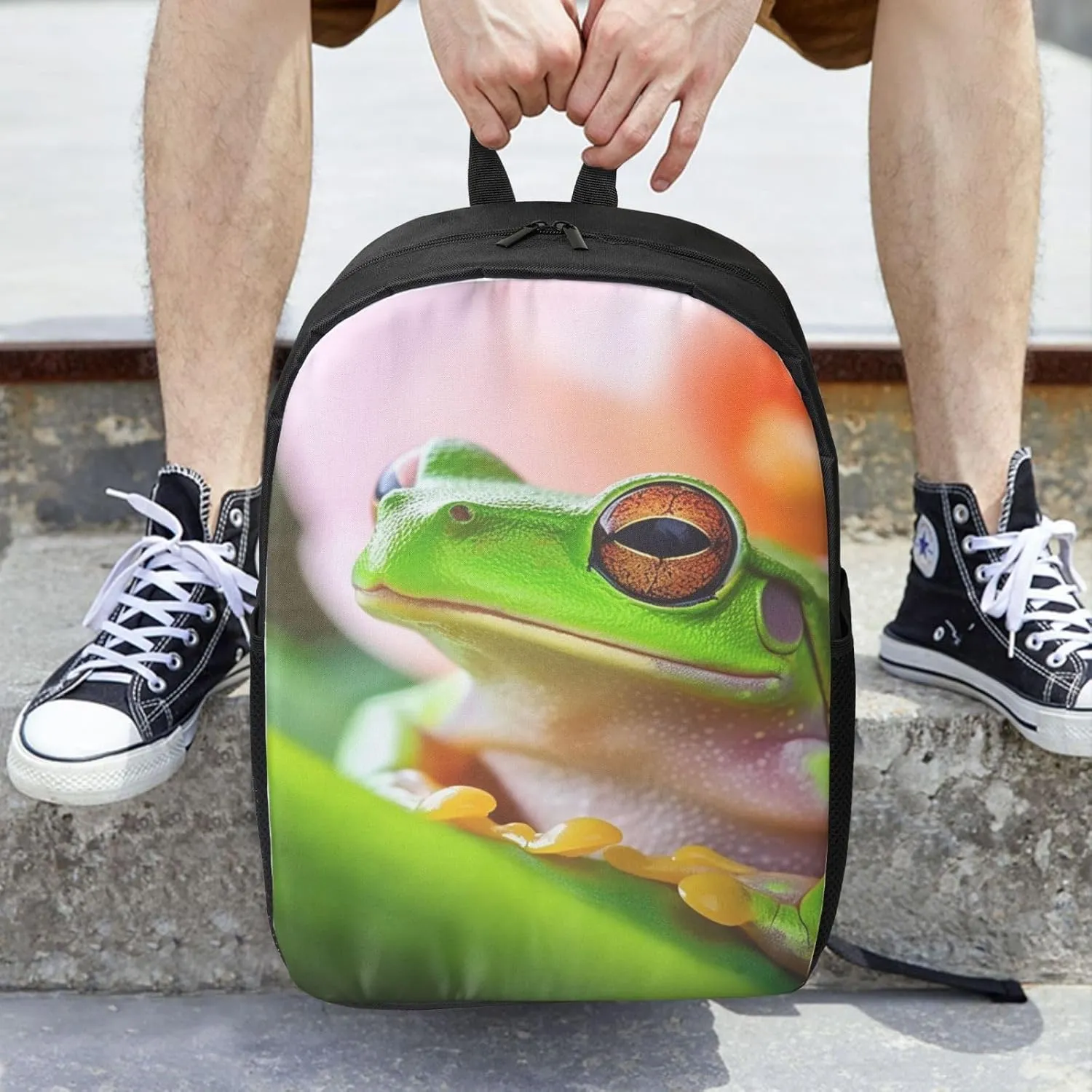 Backpack Travel Laptop Backpack for Men Women Tree Frog Computer Backpacks 17 inch Casual Daypack