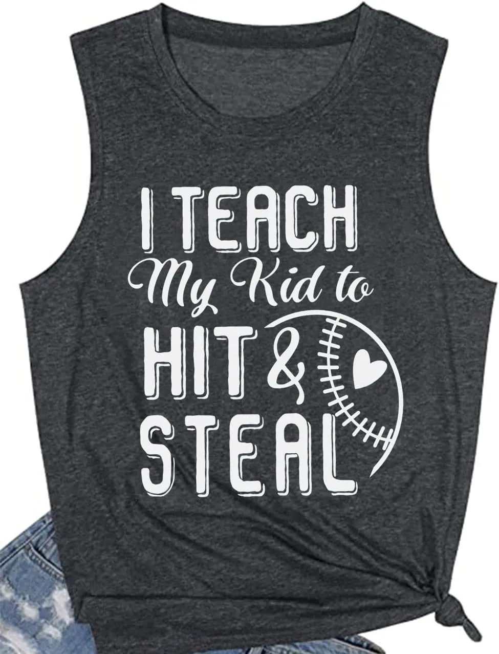Baseball Tank Top for Women Funny Softball Graphic Tees Workout Casual Summer Sleeveless Muscle Shirt