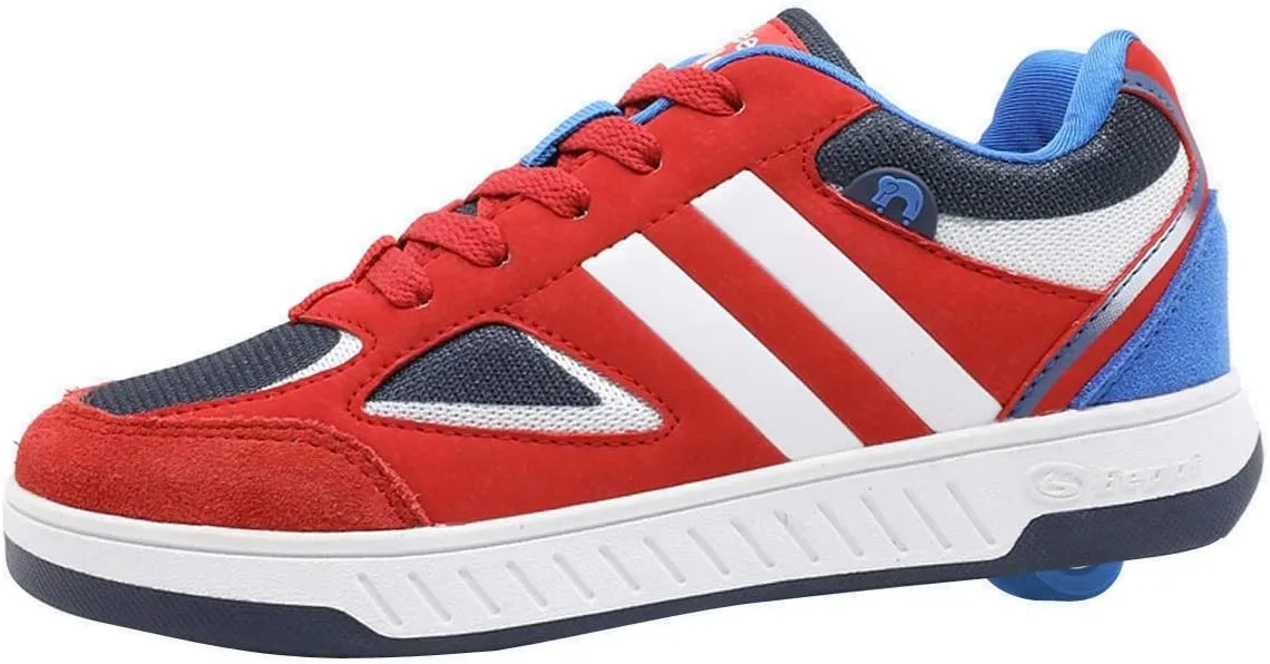 Beppi Roller Sneakers for Girls & Boys Skate Shoes with Wheels Red, Size 13