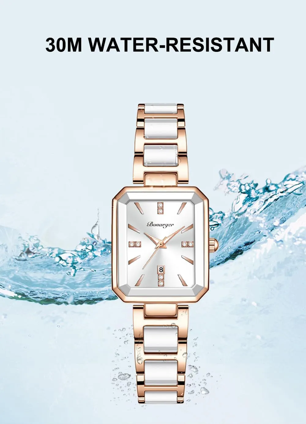 BESTKANG Classic Simplicity Rectangle Women Watches Elegant Ladies Dress Watches with Unique Stainless Steel Band