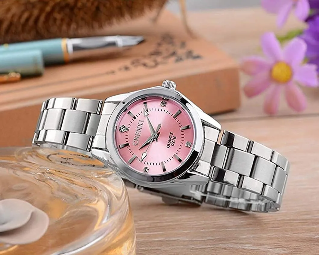 BESTKANG Watches for Women Analog Quartz Silver Stainless Steel Watches Luminous Waterproof Ladies Dress Watch