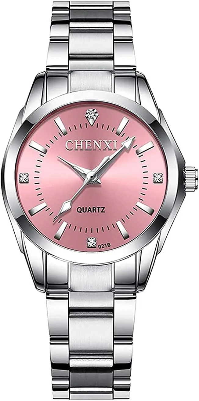 BESTKANG Watches for Women Analog Quartz Silver Stainless Steel Watches Luminous Waterproof Ladies Dress Watch