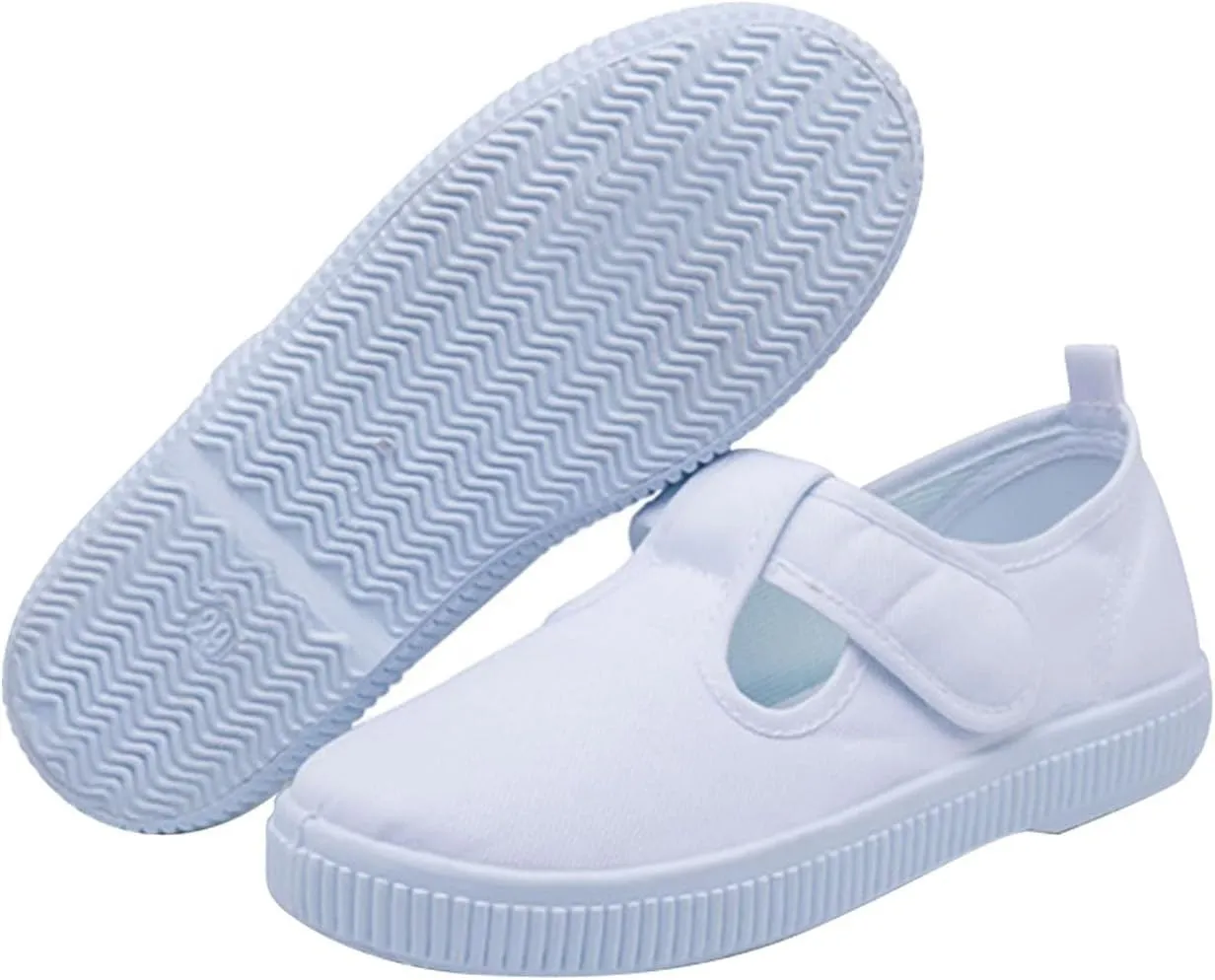 Boys Girls Toddler Canvas Sneakers Slip-On Lightweight Kids Casual Skin-Friendly Walking Running White Shoes