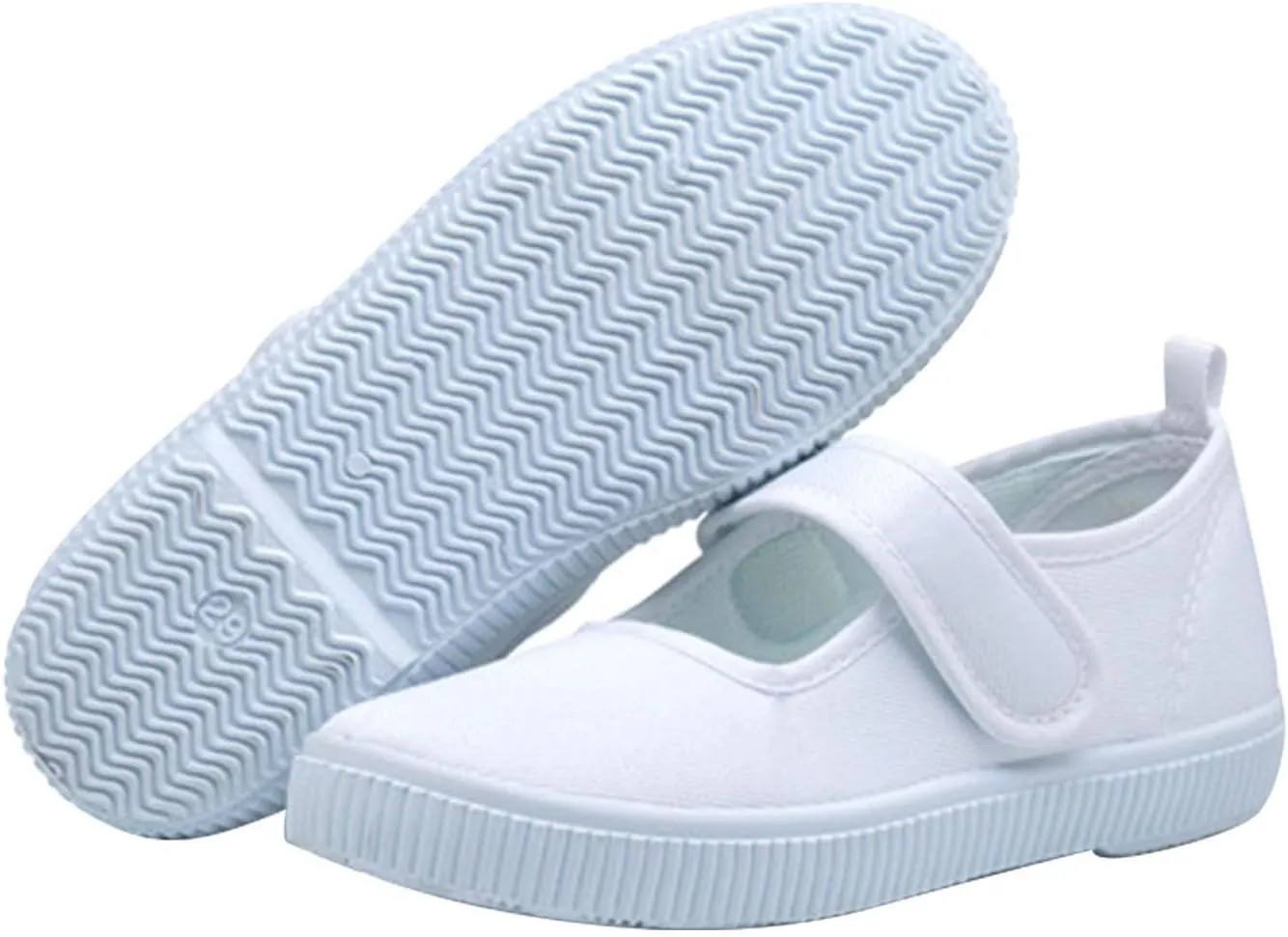 Boys Girls Toddler Canvas Sneakers Slip-On Lightweight Kids Casual Skin-Friendly Walking Running White Shoes