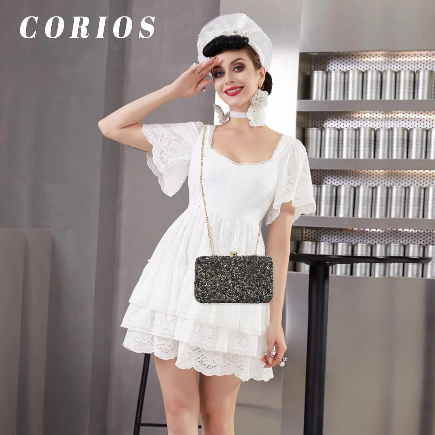 Bridal Wedding Purse Sparkly Crossbody Elegant Shoulder Women Evening Rhinestone Clutch Ladies Handbag