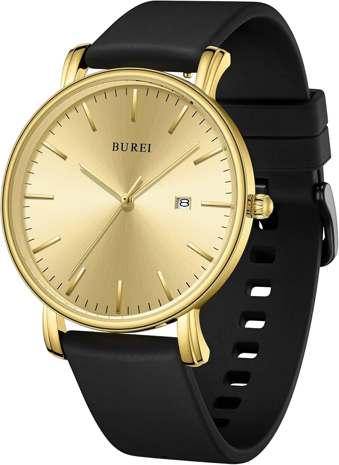 BUREI Men Watches Fashion Minimalist Analog Calendar Quartz Waterproof Watches for Men Women Student.