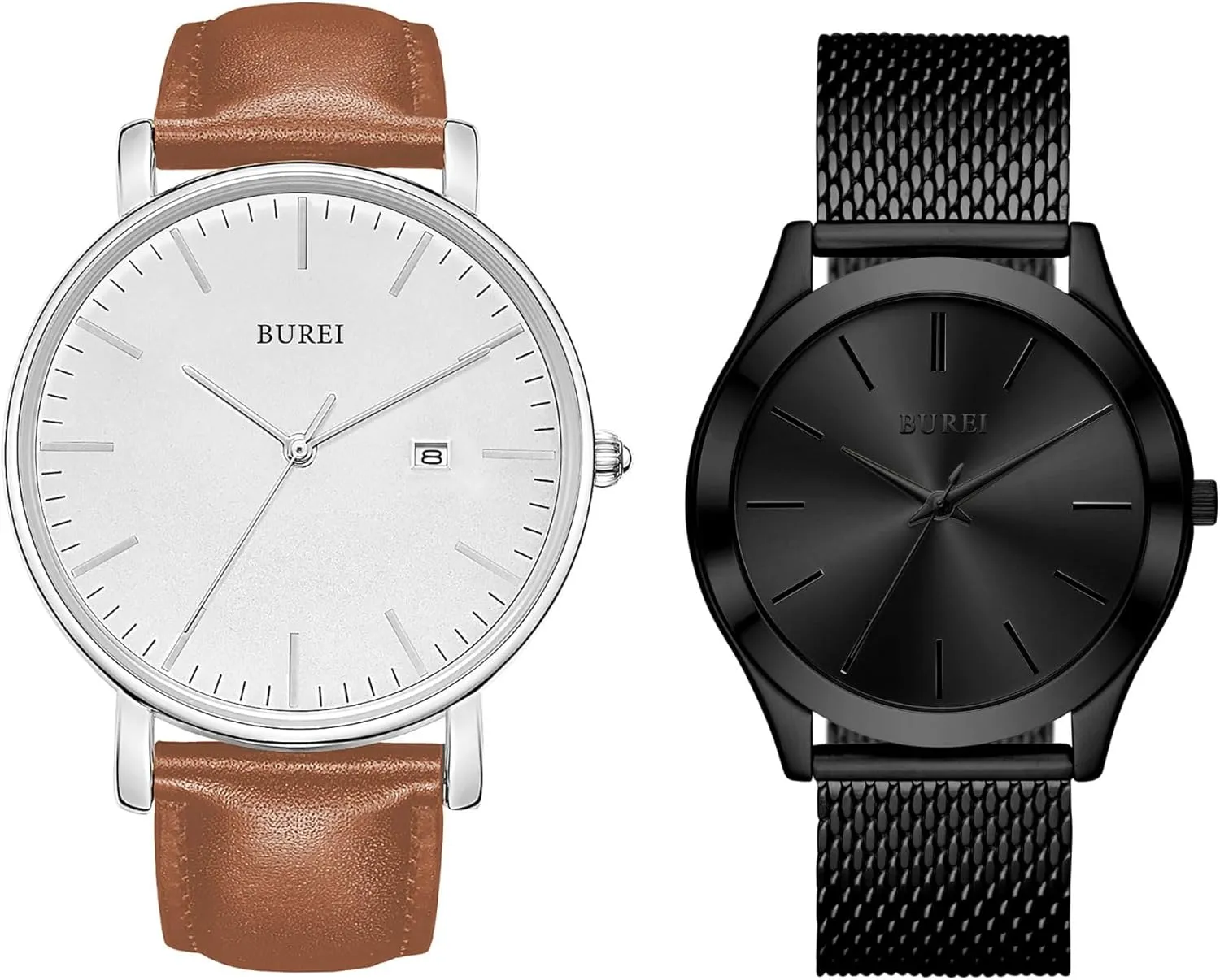 BUREI Two Men Watches Fashion Minimalist Waterproof Watches for Men Women Student