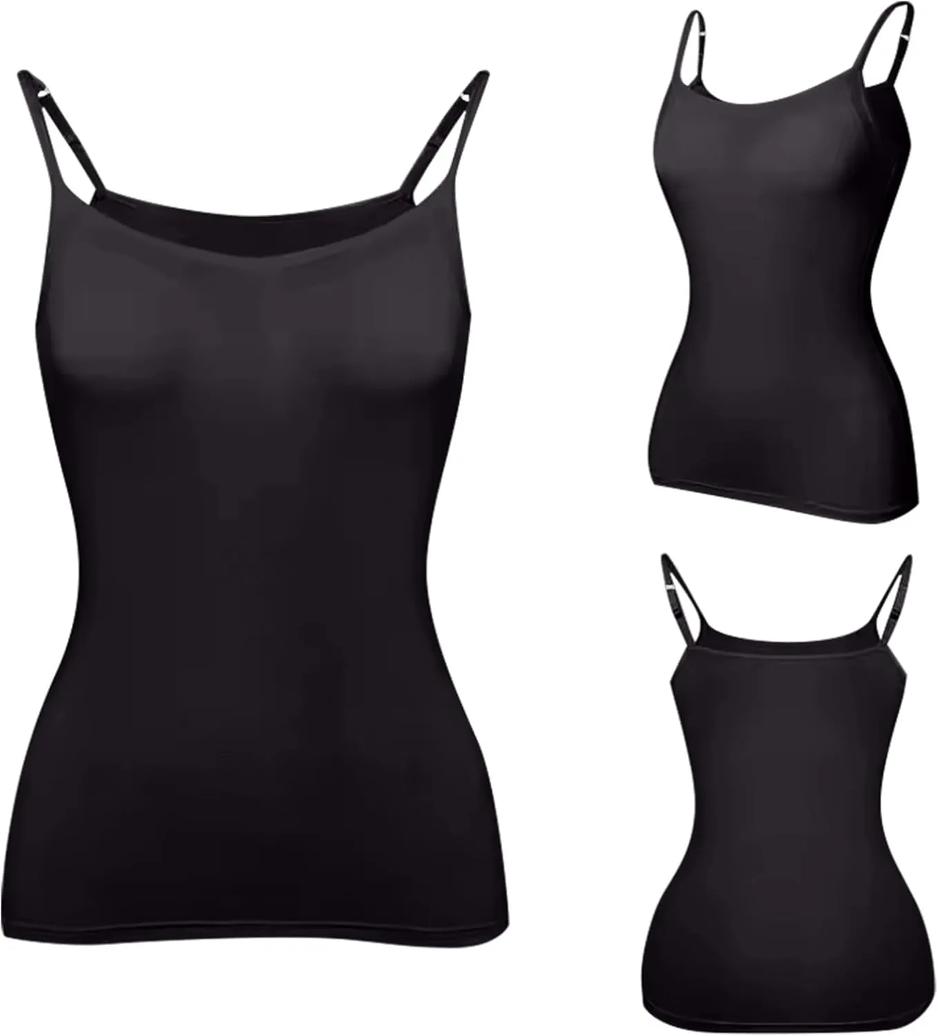 Camisole Tops for Women Built in Bra Adjustable Spaghetti Strap Workout Yoga Shirts Basic Tank Tops Layer Padded Bra