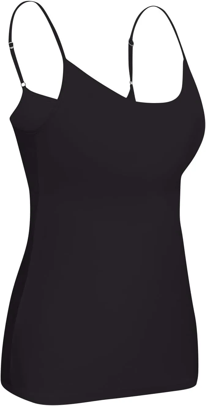 Camisole Tops for Women Built in Bra Adjustable Spaghetti Strap Workout Yoga Shirts Basic Tank Tops Layer Padded Bra