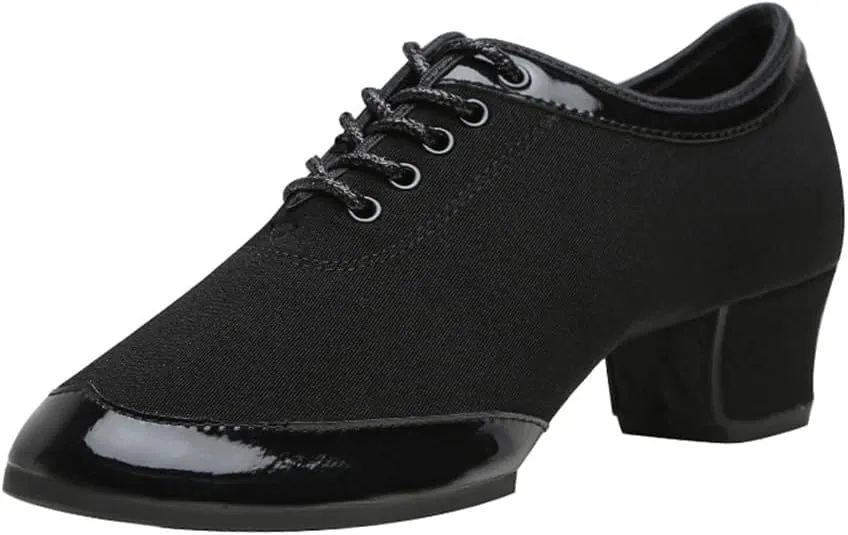 Canvas Ballroom Practice Dance Shoes, Breathable Ballet Dancing Sneakers for Female Closed Toe Latin Modern Performance Shoes