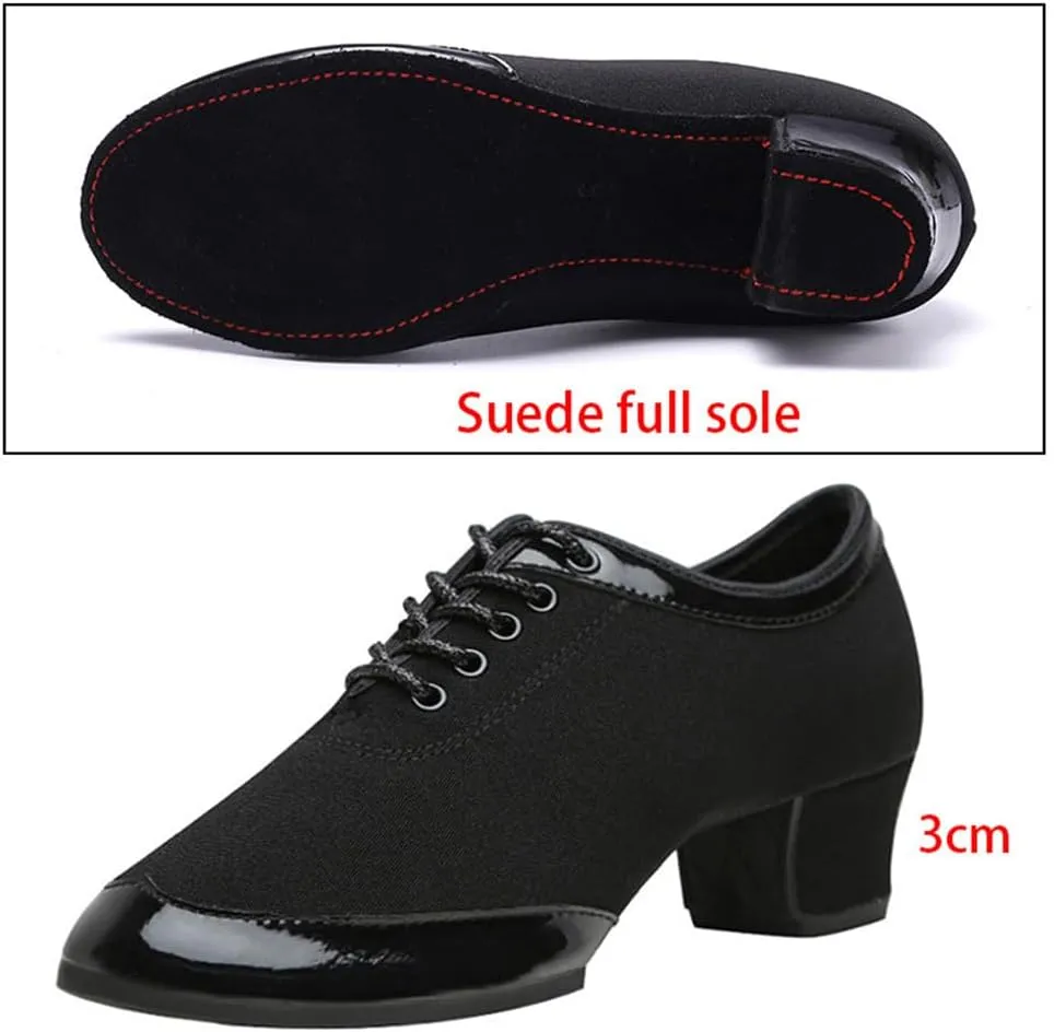 Canvas Ballroom Practice Dance Shoes, Breathable Ballet Dancing Sneakers for Female Closed Toe Latin Modern Performance Shoes