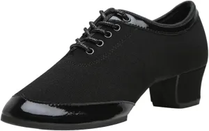 Canvas Ballroom Practice Dance Shoes, Breathable Ballet Dancing Sneakers for Female Closed Toe Latin Modern Performance Shoes