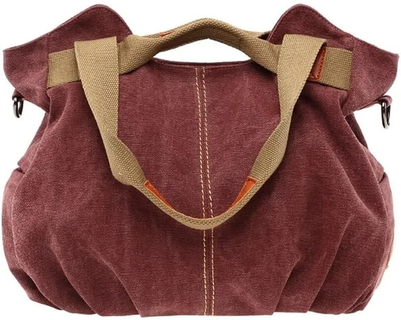 Canvas Hobo Shoulder Purse Retro Large Capacity Handbags Tote Handbag for Women