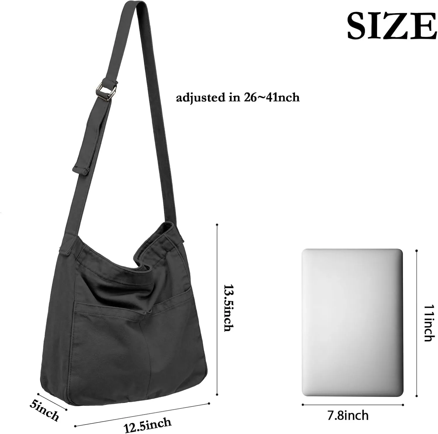 Canvas Tote Bag for Women, Large Crossbody Hobo Bag Casual Shoulder Bag Shopping Handbags Messenger Bags (Green)