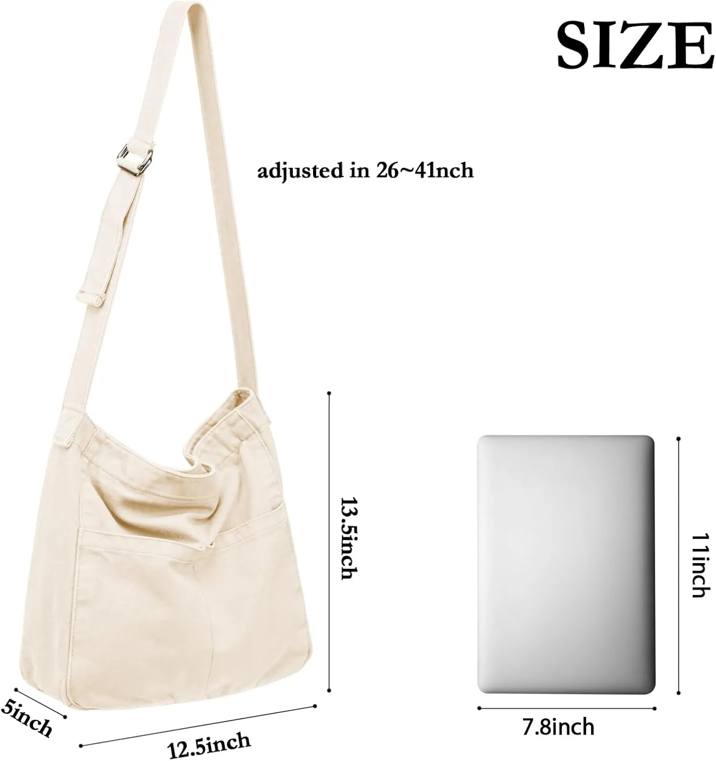 Canvas Tote Bag for Women, Large Crossbody Hobo Bag Casual Shoulder Bag Shopping Handbags Messenger Bags (Green)