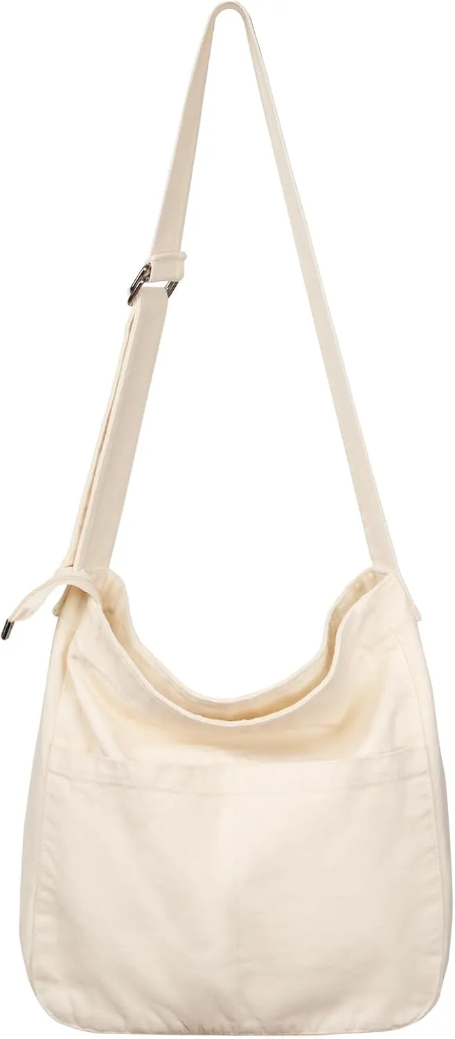 Canvas Tote Bag for Women, Large Crossbody Hobo Bag Casual Shoulder Bag Shopping Handbags Messenger Bags (Green)
