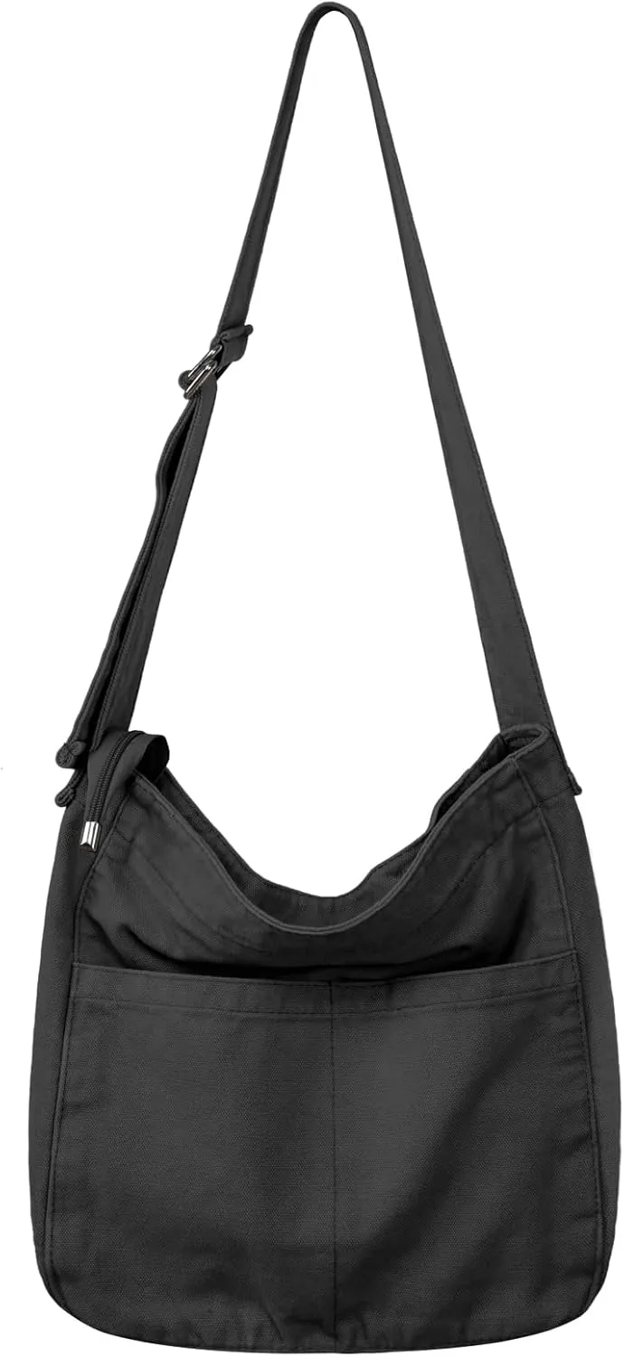 Canvas Tote Bag for Women, Large Crossbody Hobo Bag Casual Shoulder Bag Shopping Handbags Messenger Bags (Green)