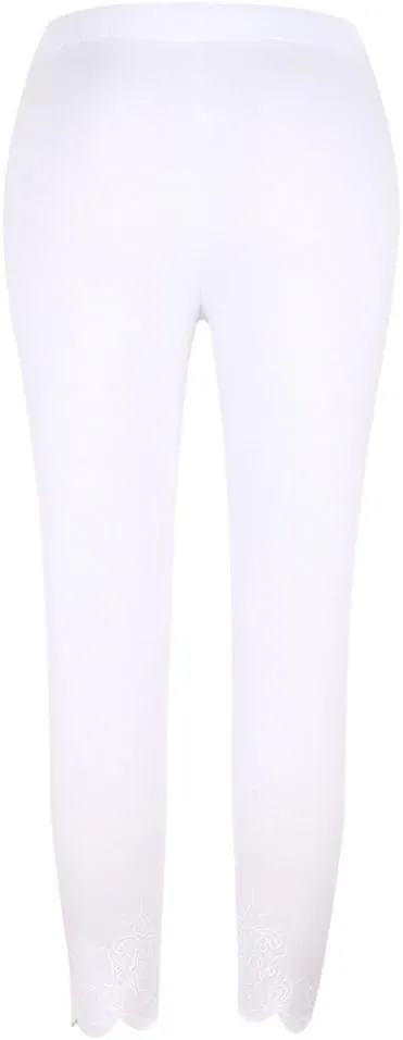 Capris Pants for Women High Waisted Yoga Cropped Pants Plus Size Summer Athletic Exercise Workout Lace Leggings Tights