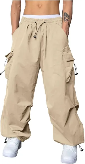 Cargo Joggers Men Stretch Casual Joggers Elastic Waist Drawstring Streetwear Pant Sweatpants with Pockets