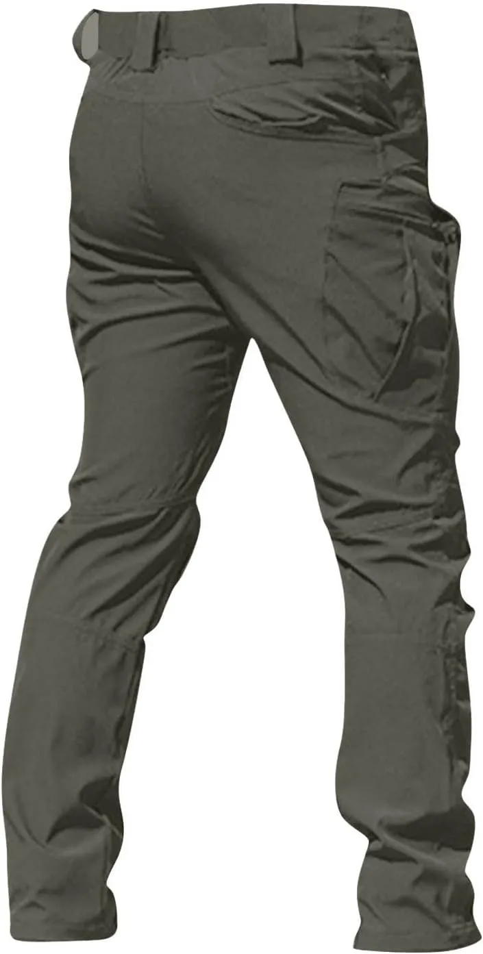Cargo Pants for Men Athletic Pants Military Fan Elastic Waistband Multi Pocket Lounge Camouflage Work Overalls