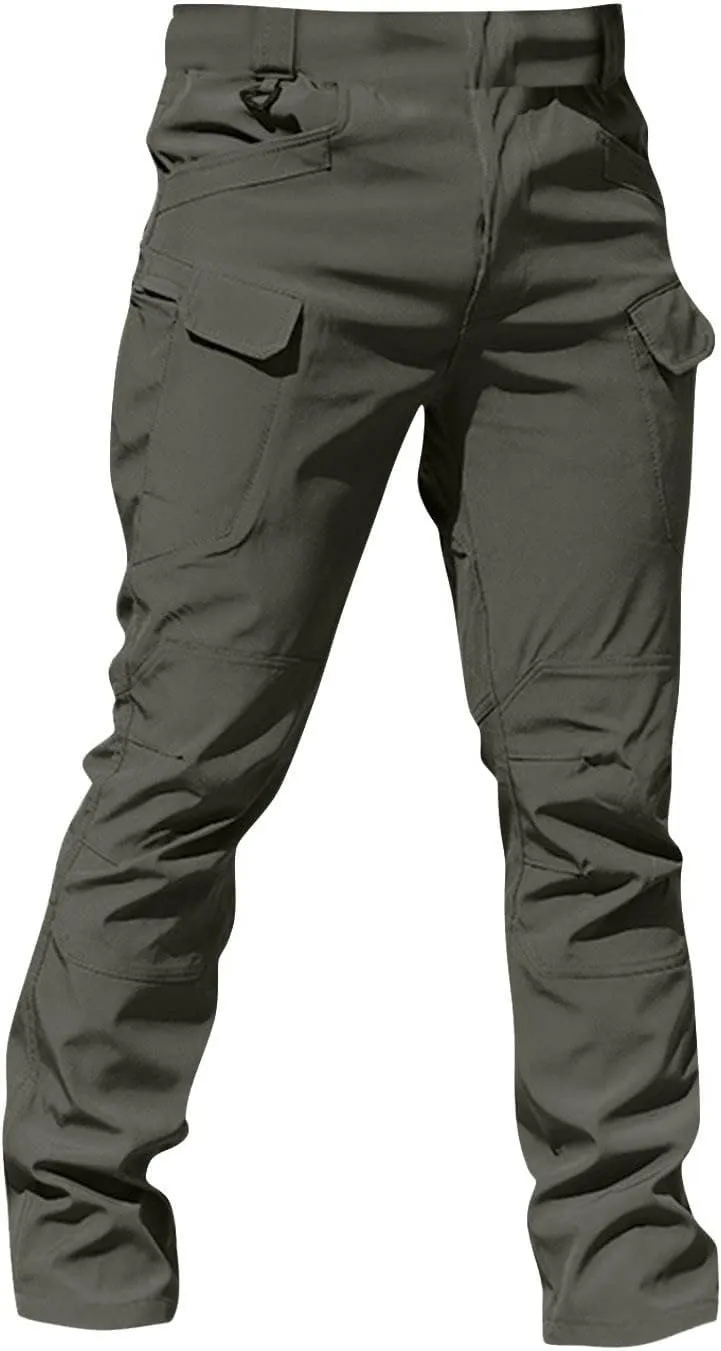 Cargo Pants for Men Athletic Pants Military Fan Elastic Waistband Multi Pocket Lounge Camouflage Work Overalls