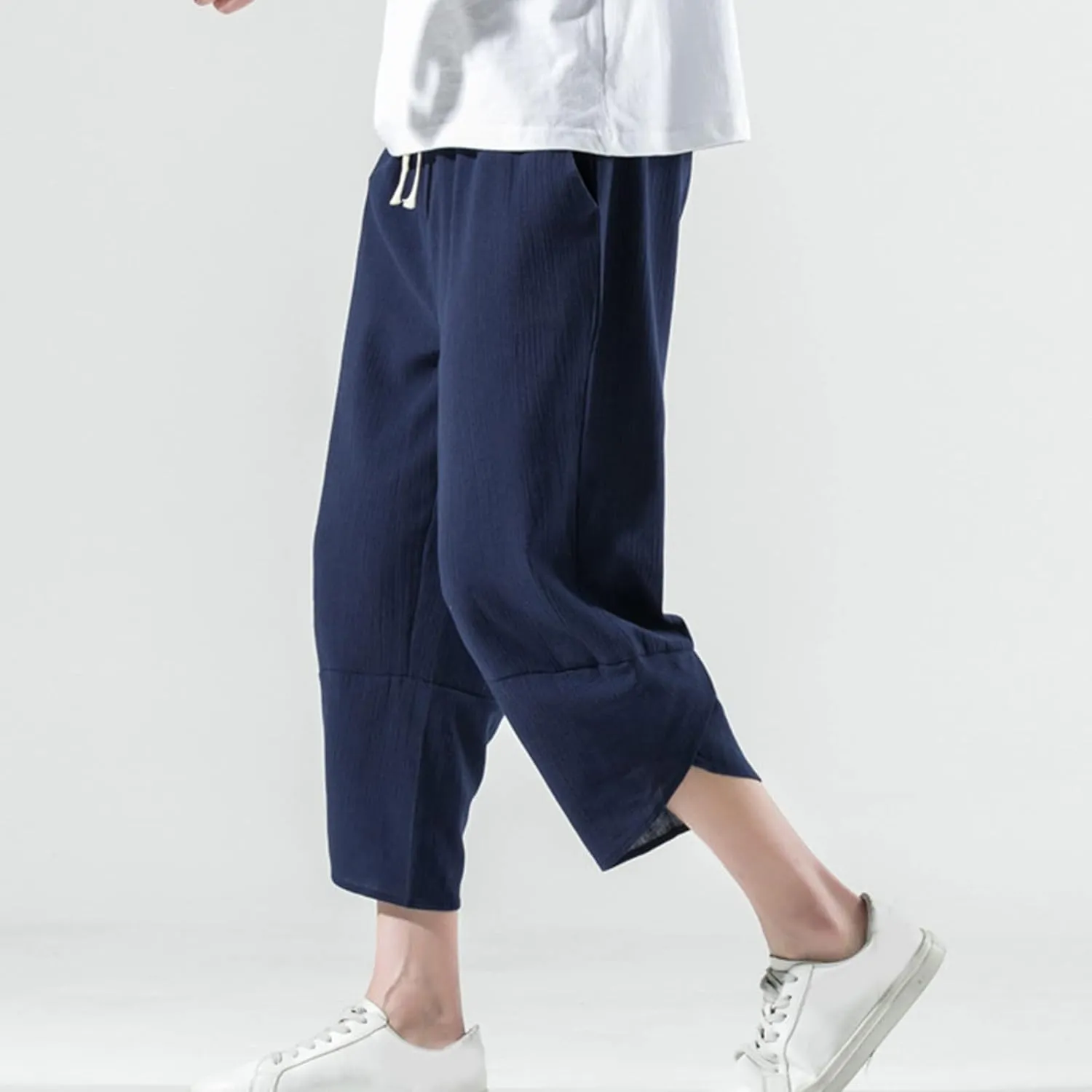 Cargo Pants for Men Relaxed Fit Pocket Full Pants Elastic Waist Trousers Mens Business Casual Pants Work Sports Cargo