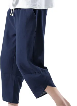 Cargo Pants for Men Relaxed Fit Pocket Full Pants Elastic Waist Trousers Mens Business Casual Pants Work Sports Cargo