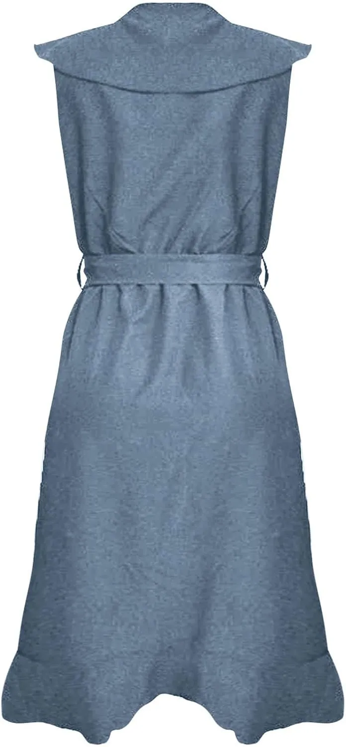 Casual Summer Dresses for Women 2025,Women's Wrap Midi Solid Color Dress Boho Deep V Neck Wedding Guest Long Dresses
