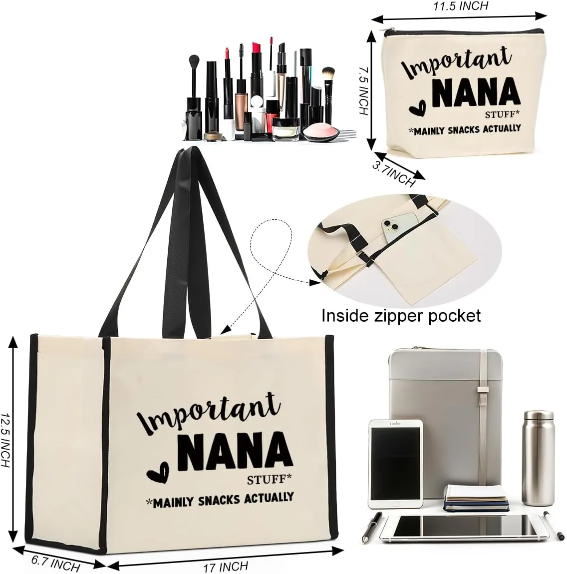 Chaos Coordinator Sunshine Tote & Makeup Bag - Work & Retirement Gifts