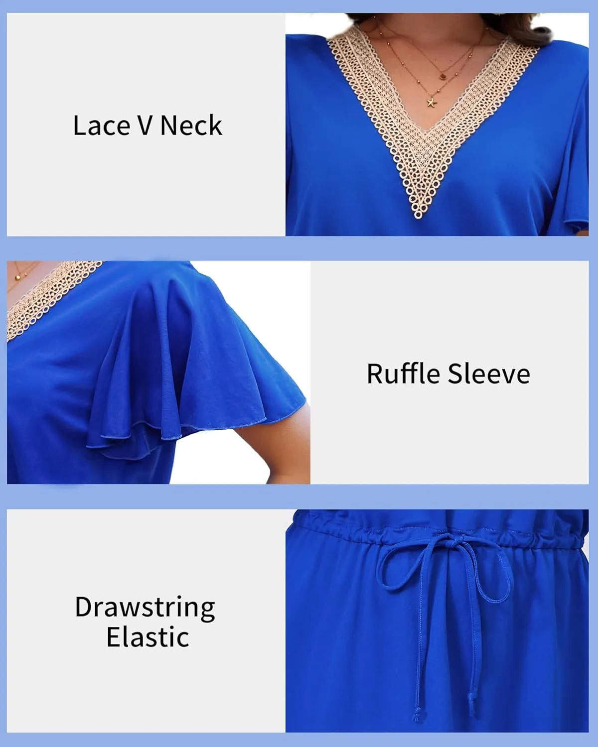 Charmo Women Swimsuit Coverup Ruffle Bathing Suit Cover Ups Drawstring Casual Summer Swimwear Sun Dress