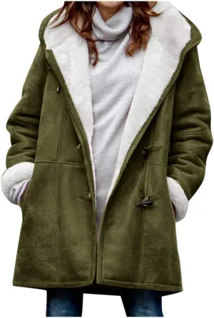 ChicCrate Women's Fleece Lined Winter Coat Sherpa Jacket Fashion Warm Clothes Casual Outerwear