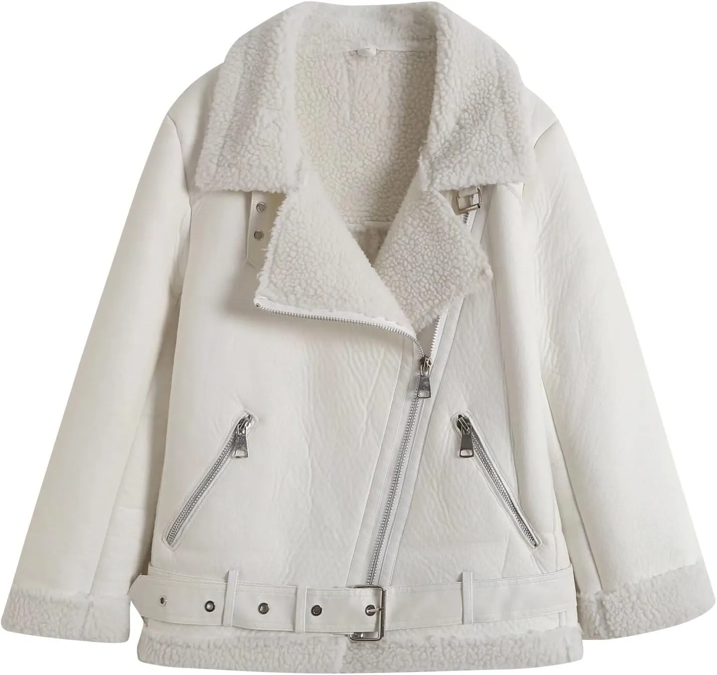 ChicCrate Women's Fleece Lined Winter Coat Sherpa Jacket Fashion Warm Clothes Casual Outerwear