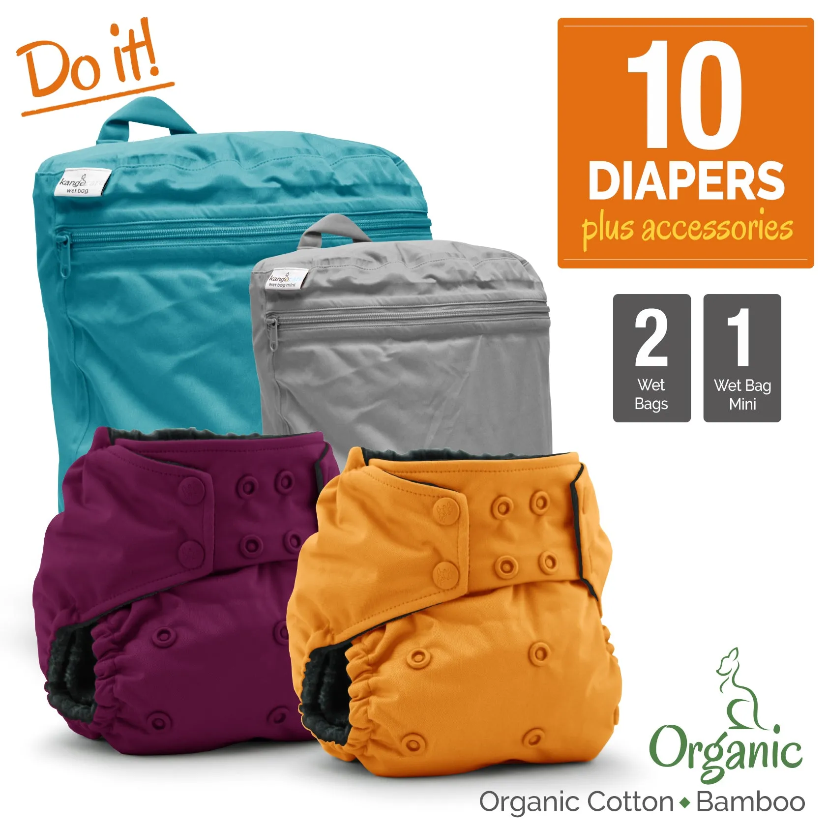 Cloth Diaper Bundle - Do It! - Organic :: 10 pack 